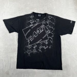 Vintage FMF T-Shirt Mens Large Black Motocross Racing Logo Y2K Streetwear